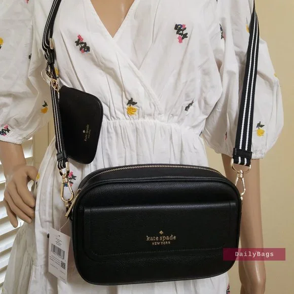 BEAUTIFUL PEBBLED LEATHER COIN PURSE ATTACHMENT ROSIE CAMERA FLAP KATE SPADE - Picture 3 of 8